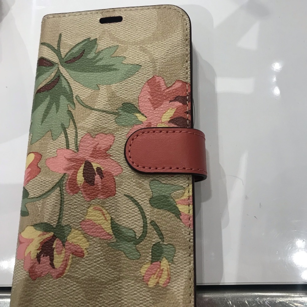 Coach iphone cover with card holder